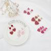image2 PCS Heart Earrings for Concert 80S Heart Drop Earrings for Halloween Valentines DayDark Pink