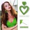 image2 PCS Heart Earrings for Concert 80S Heart Drop Earrings for Halloween Valentines DayPink