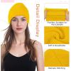 imageAmerican Trends Beanie Hat for Men Women Smile Face Beanies Knit Soft Cute Skull Beanie HatsA Yellow
