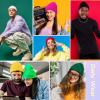 imageAmerican Trends Beanie Hat for Men Women Smile Face Beanies Knit Soft Cute Skull Beanie HatsBlack
