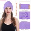 imageAmerican Trends Beanie Hat for Men Women Smile Face Beanies Knit Soft Cute Skull Beanie HatsLight Purple