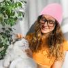 imageAmerican Trends Beanie Hat for Men Women Smile Face Beanies Knit Soft Cute Skull Beanie HatsPink
