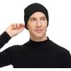 imageAmerican Trends Beanie Hats for Men Winter Hats Fisherman Beanie Slouchy Beanie Soft Skull Caps Knit HatsA Black