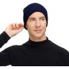 imageAmerican Trends Beanie Hats for Men Winter Hats Fisherman Beanie Slouchy Beanie Soft Skull Caps Knit HatsA Navy Blue