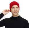 imageAmerican Trends Beanie Hats for Men Winter Hats Fisherman Beanie Slouchy Beanie Soft Skull Caps Knit HatsA Pure Red