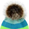 imageAmerican Trends Beanies Women Winter Hats for Women Satin Lined Slouchy Beanie with Pom Pom Warm Cable Knit Snow Ski HatZ Redblueno Lining