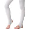 imageAmerican Trends Dance Tights for Girls Ballet Tights Stirrup Soft Soft LeggingsZ 2 Pairswhite Tan