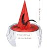 imageAmerican Trends Halloween Witch Hat for Women Steeple Lace Halloween Costume Accessory for PartyX Red