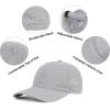 imageAmerican Trends Men Women Baseball Cap Adjustable Dad Hat Breathable Waterproof Colorful Cap HatDeep Grey