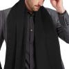 imageAmerican Trends Mens Winter Scarf Cashmere Feel Soft Warm Scarves Winter Gifts for MenSolid Black