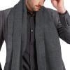 imageAmerican Trends Mens Winter Scarf Cashmere Feel Soft Warm Scarves Winter Gifts for MenSolid Dark Grey