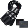 imageAmerican Trends Mens Winter Warm Long Soft Scarf Plaid Tassel Scarf for Men Soft Classic ScarvesBlack  Grey  Beige  Gift Box