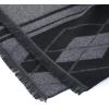 imageAmerican Trends Mens Winter Warm Long Soft Scarf Plaid Tassel Scarf for Men Soft Classic ScarvesBlack  Grey Diamond