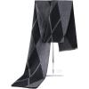 imageAmerican Trends Mens Winter Warm Long Soft Scarf Plaid Tassel Scarf for Men Soft Classic ScarvesBlack  Grey Diamond