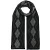 imageAmerican Trends Mens Winter Warm Long Soft Scarf Plaid Tassel Scarf for Men Soft Classic ScarvesBlack  Grey Diamond