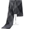 imageAmerican Trends Mens Winter Warm Long Soft Scarf Plaid Tassel Scarf for Men Soft Classic ScarvesBlack  Grey Diamond3