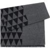 imageAmerican Trends Mens Winter Warm Long Soft Scarf Plaid Tassel Scarf for Men Soft Classic ScarvesBlack Grey Triangle