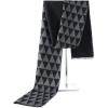 imageAmerican Trends Mens Winter Warm Long Soft Scarf Plaid Tassel Scarf for Men Soft Classic ScarvesBlack Grey Triangle