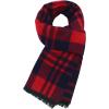 imageAmerican Trends Mens Winter Warm Long Soft Scarf Plaid Tassel Scarf for Men Soft Classic ScarvesClassic Red  Navy