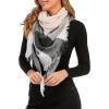 imageAmerican Trends Scarfs for Women Winter Triangle Scarf Classic Plaid Warm Scarf Soft Scarves Knitted Wrap ShawlA Triangle Pink  Black
