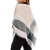 imageAmerican Trends Scarfs for Women Winter Triangle Scarf Classic Plaid Warm Scarf Soft Scarves Knitted Wrap ShawlA Triangle Pink  Black