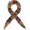 imageAmerican Trends Scarfs for Women Winter Triangle Scarf Classic Plaid Warm Scarf Soft Scarves Knitted Wrap ShawlTriangle Orange  Black