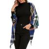 imageAmerican Trends Scarfs for Women Winter Triangle Scarf Classic Plaid Warm Scarf Soft Scarves Knitted Wrap ShawlTriangle Striped Blue  Black  White