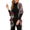 imageAmerican Trends Scarfs for Women Winter Triangle Scarf Classic Plaid Warm Scarf Soft Scarves Knitted Wrap ShawlTriangle Striped Burgundy  Beige