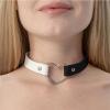 imageAmerican Trends Vintage PU Leather Choker Necklace Love Heart Adjustable Goth Choker Gothic Punk Choker PU Necklace Soft Collar Chain for Women GirlsBlack  White Choker