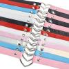 imageAmerican Trends Vintage PU Leather Choker Necklace Love Heart Adjustable Goth Choker Gothic Punk Choker PU Necklace Soft Collar Chain for Women GirlsBlack  White Choker