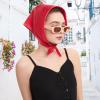 imageAmerican Trends Women Silk Feeling Scarf Satin Head Scarves Square Satin Scarf Wrap Neck Scarf Lightweight Silk Like Bandana03 Red