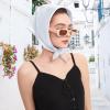 imageAmerican Trends Women Silk Feeling Scarf Satin Head Scarves Square Satin Scarf Wrap Neck Scarf Lightweight Silk Like Bandana04 White