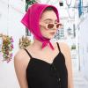 imageAmerican Trends Women Silk Feeling Scarf Satin Head Scarves Square Satin Scarf Wrap Neck Scarf Lightweight Silk Like Bandana06 Rose Red