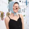 imageAmerican Trends Women Silk Feeling Scarf Satin Head Scarves Square Satin Scarf Wrap Neck Scarf Lightweight Silk Like Bandana13 Light Grey