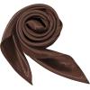 imageAmerican Trends Women Silk Feeling Scarf Satin Head Scarves Square Satin Scarf Wrap Neck Scarf Lightweight Silk Like Bandana14 Light Coffee
