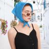 imageAmerican Trends Women Silk Feeling Scarf Satin Head Scarves Square Satin Scarf Wrap Neck Scarf Lightweight Silk Like Bandana18 Lake Blue