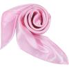 imageAmerican Trends Women Silk Feeling Scarf Satin Head Scarves Square Satin Scarf Wrap Neck Scarf Lightweight Silk Like BandanaZ 2 Pack Pink