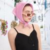 imageAmerican Trends Women Silk Feeling Scarf Satin Head Scarves Square Satin Scarf Wrap Neck Scarf Lightweight Silk Like BandanaZ 2 Pack Pink