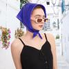imageAmerican Trends Women Silk Feeling Scarf Satin Head Scarves Square Satin Scarf Wrap Neck Scarf Lightweight Silk Like BandanaZ 2 Pack Purple