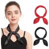 imageAmerican Trends Women Silk Feeling Scarf Satin Head Scarves Square Satin Scarf Wrap Neck Scarf Lightweight Silk Like BandanaZ Red Black