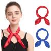 imageAmerican Trends Women Silk Feeling Scarf Satin Head Scarves Square Satin Scarf Wrap Neck Scarf Lightweight Silk Like BandanaZ Red Blue