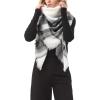 imageAmerican Trends Womens Cozy Warm Winter Fall Blanket Scarf Stylish Soft Chunky Checked Giant Scarves ShawlsBlack White
