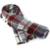 imageAmerican Trends Womens Cozy Warm Winter Fall Blanket Scarf Stylish Soft Chunky Checked Giant Scarves ShawlsPurple Blue Scarf