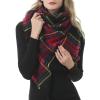 imageAmerican Trends Womens Cozy Warm Winter Fall Blanket Scarf Stylish Soft Chunky Checked Giant Scarves ShawlsRed Yellow