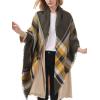 imageAmerican Trends Womens Cozy Warm Winter Fall Blanket Scarf Stylish Soft Chunky Checked Giant Scarves ShawlsYellow  Green