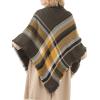 imageAmerican Trends Womens Cozy Warm Winter Fall Blanket Scarf Stylish Soft Chunky Checked Giant Scarves ShawlsYellow  Green