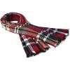 imageAmerican Trends Womens Fall Winter Scarf Plaid Tassel Soft Warm Blanket Scarves Womens Shawl WrapsDeep Red  Navy