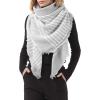 imageAmerican Trends Womens Fall Winter Scarf Plaid Tassel Soft Warm Blanket Scarves Womens Shawl WrapsLight Grey