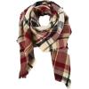 imageAmerican Trends Womens Fall Winter Scarf Plaid Tassel Soft Warm Blanket Scarves Womens Shawl WrapsPink Scarf