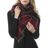imageAmerican Trends Womens Fall Winter Scarf Plaid Tassel Soft Warm Blanket Scarves Womens Shawl WrapsRed Green Stripes